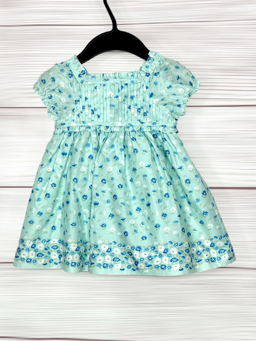 Janie and Jack Baby Girls 12-18M Floral Dress Bloomers Set Cotton NWT Mint color